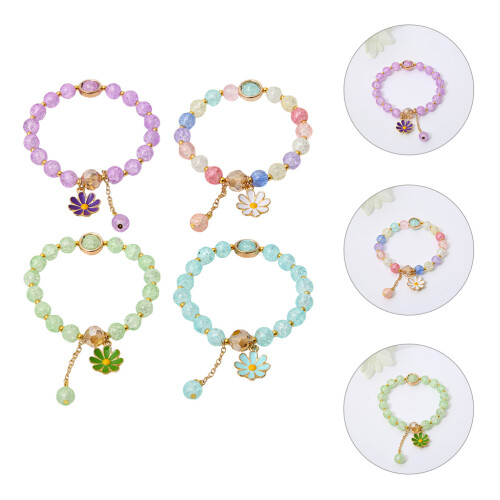 4 Peças Pulseiras De Com Pingente Para 2
