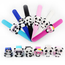 8 Unidades Pulseiras De Panda Silicone Para Crianças