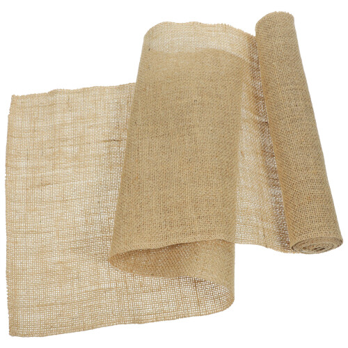5Rolls Beige Burlap Table Runner Rustic Hessian for Coffee Table Use 2