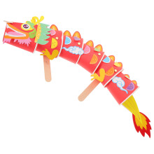 2 Conjuntos Artesanato 3D Dragão Chinês