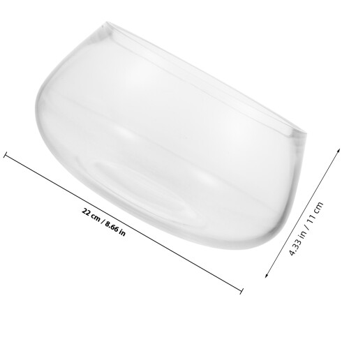 Round Fish Bowl Transparente Casca Pequeno 1