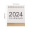 2Pcs Calendário De 2024 Mensal Simples Para Escritório 4