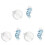 3Pcs Pingente Para , No 4