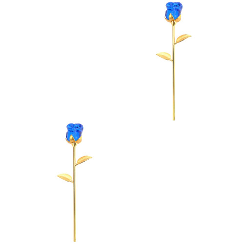 2Stk Kristallrose Langstielig Größe L 2