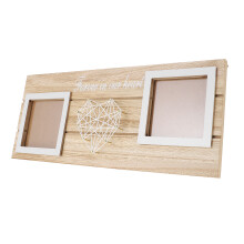 2Sets Schreibtisch-Fotorahmen Weiß Mit Kreativem Herz-Design
