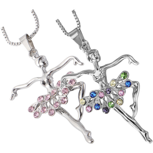 4 Pezzi Collana Con Ciondolo Ballerina E Per Clavicola 2