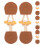 5 Pares Tapa Cosidos Cuero Artificial Botón Para Ropa 10