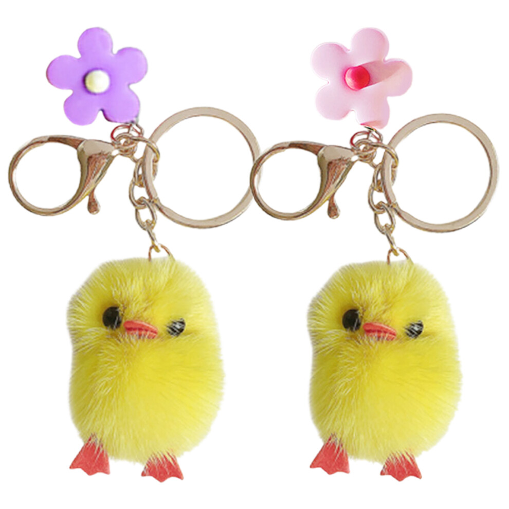 2 Sztuki MałY Kluczyk Kurczak Pluszowy Mini Ozdoby-image