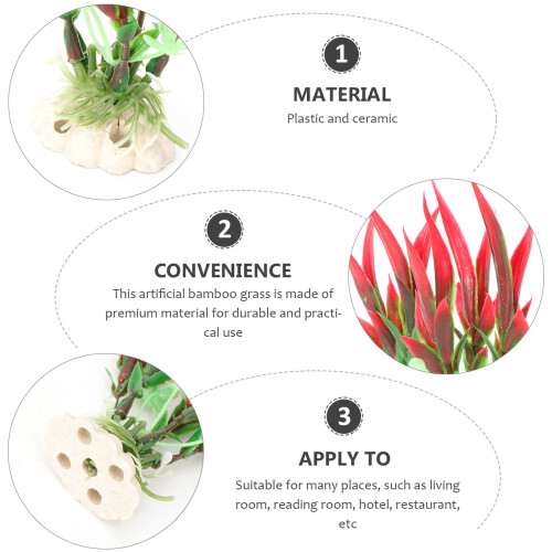 De 5 Peças Planta Aquática Artificial Plástico 2