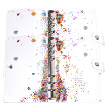 10 Unidades Capa De Pasta Com Glitter Para Caderno Sem Páginas