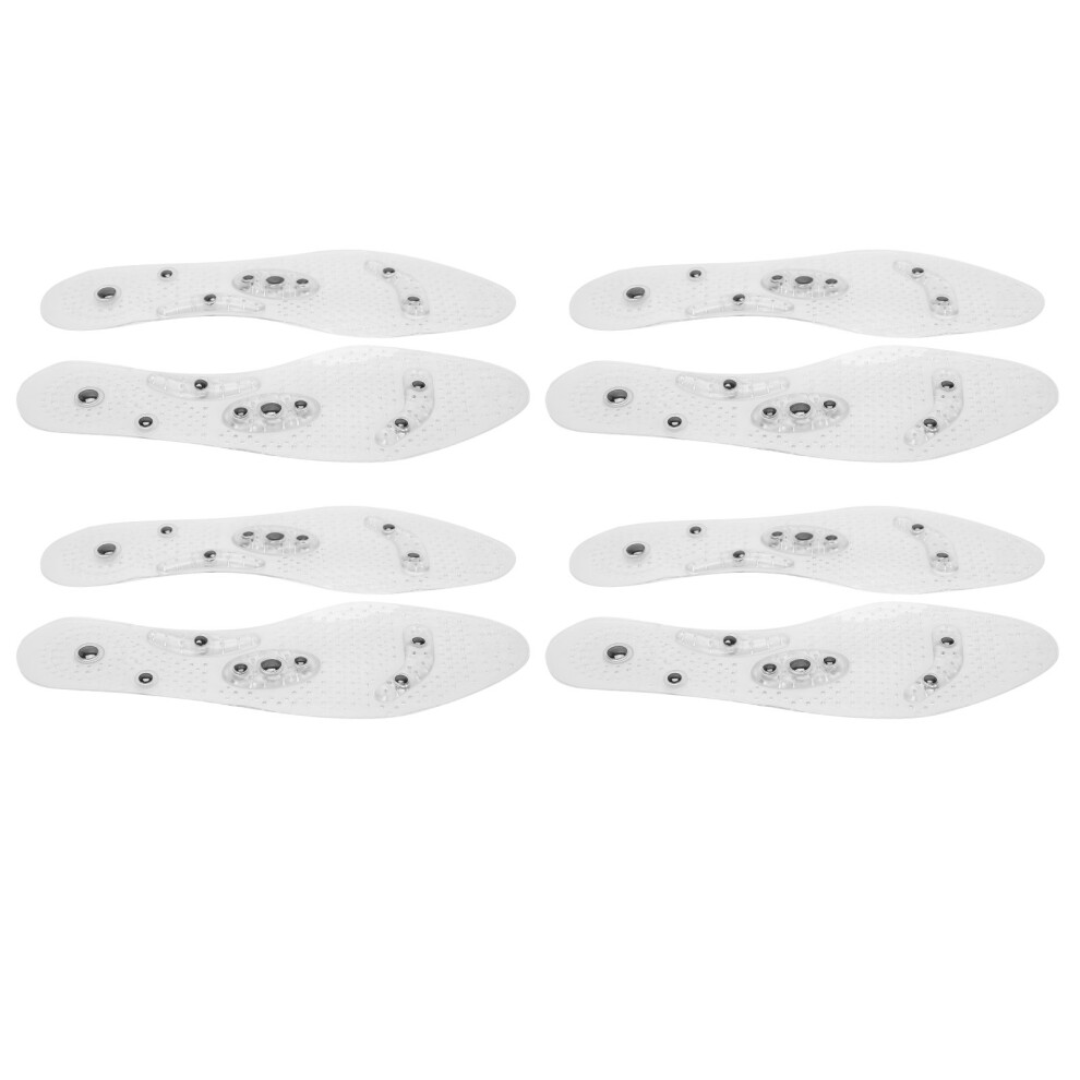 White 4 Pairs Shock Absorbing Washable Reusable Insoles For All Shoe Types