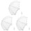 3 Unidades Guarda-Chuva Pompons De Para Dama De 4