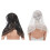 Black Short Veil Acessórios Cabelo Floral Noiva 2