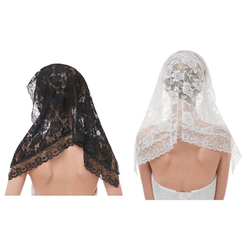 Black Short Veil Acessórios Cabelo Floral Noiva 1