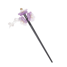 Purple Vintage Hair Chopstick Tassel Hairpin for Elegant Hair