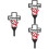 3Pcs Cruz De Cemitério, De Metal Para E Memorial 8