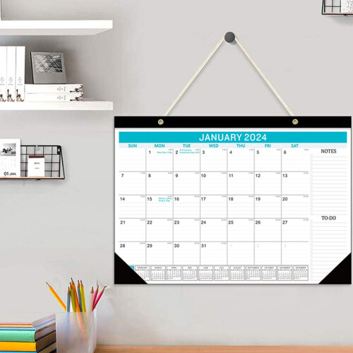 Calendário De Escritório Inglês Com Anotações Para Parede 1