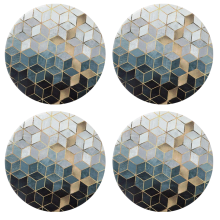 Ceramic Stone Coasters, High Quality Material & Super-smooth Surface Coaster Set, Non-slip Cork Base, Washable & Fade Prevent, Ideal for Every