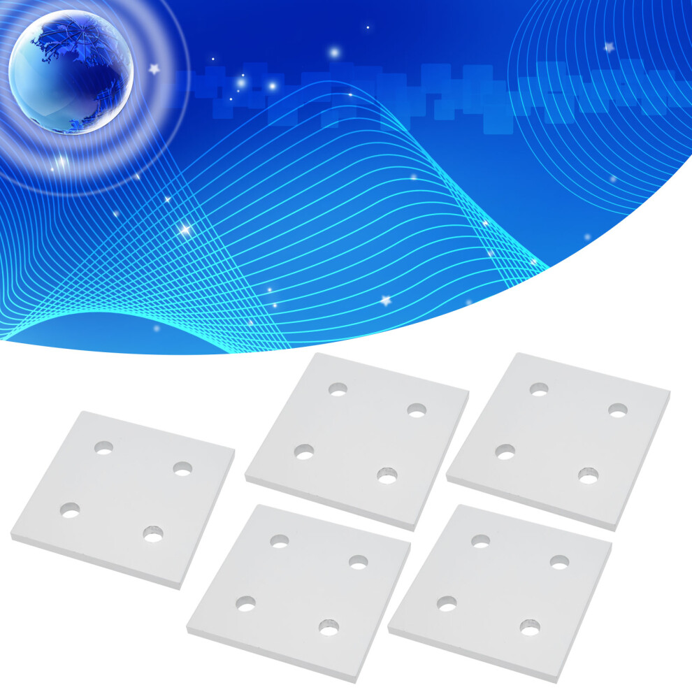 Set Of 5 Vertical Connecting Plates 4-Hole For Aluminium Extrusion Profile 8080 4921359850053