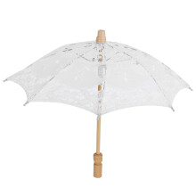 Lace Wedding Parasol Umbrella for Photography, White, 80 cm