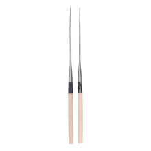Japanische Sushi-Stäbchen 180 mm, Edelstahl & Holzgriff, Servierbesteck
