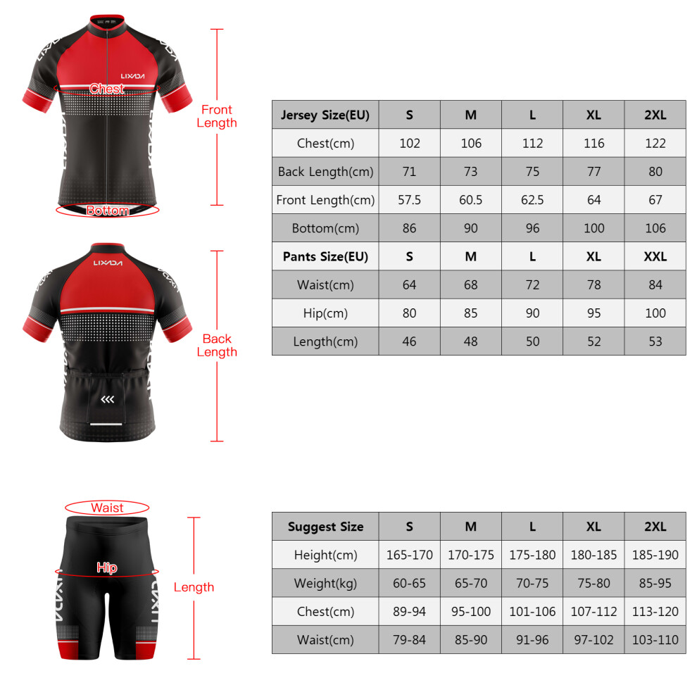 Breathable Men's Cycle Jersey Set with Padded Shorts, Quick-Dry, Multiple Sizes-image-OPC-PMW6FJW-NEW
