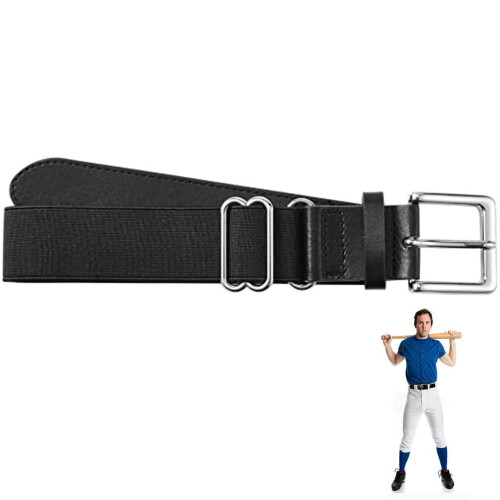Baseball Softball Belt Adjustable 27.5 to 51.1in with Leather Tab 1