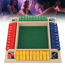 Colorful Wooden Dice Game: Learn Math & Social Skills - Fun for All