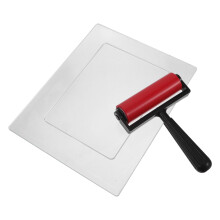 1 Set Gelpruk Patroon Met Roller Voor Journaling, Knutselen, Stempelen