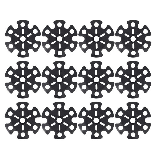 36St Zwarte Snowflake Hiking Beschermers Rubberen Antislip Tips 1