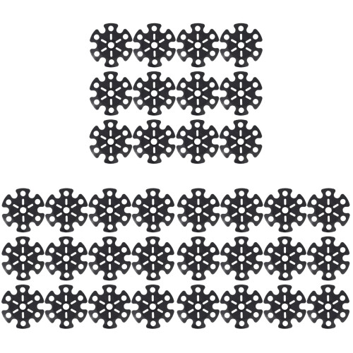 36St Zwarte Snowflake Hiking Beschermers Rubberen Antislip Tips 2