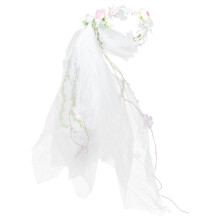 Weißes Tüll Haarschmuck Kranz Hochzeit Kopfschmuck