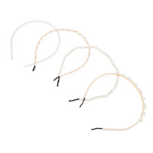 4Stk Haarband Perlen ABS Plastik Stylisch Haarschmuck Bunt