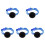5Ud Collar Azul Nylon Con , Reflectante Y Ajuste Para 2