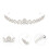 2Pcs Silver Bride Tiara Creative Wedding Crown Decor 9