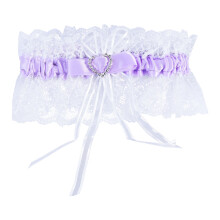 Bridal Garters De Encaje Con Diamantes Imitación Y