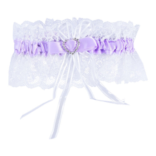 Bridal Garters De Encaje Con Diamantes Imitación Y