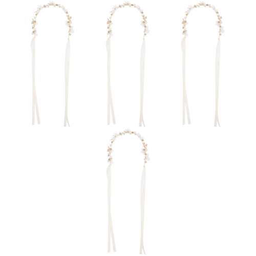 4Pièces Accessoires Blancs -Têtes Fleuris Raffinés 2
