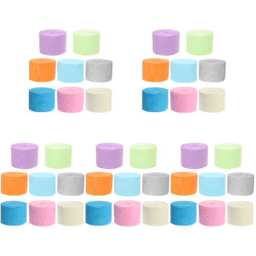40 Rouleaux Crépon Pastel Pour Décorations De Fête 1