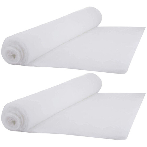 6Pcs Thickened White Polyester Snow Carpet for Christmas Party Decor