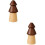 2Pcs De Madeira De Árvore 6