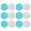 24 Pcs Quadro De Recados Hexagonal Autoadesivo Para Parede 1
