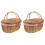 2Pcs Cesta De Com Alças E Tampa Trançado 4