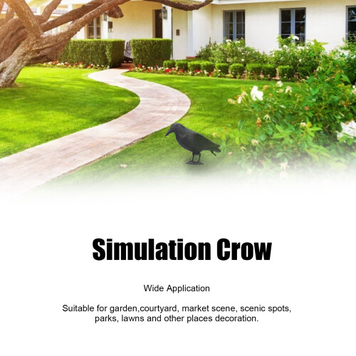 Realistic 40cm Plastic Crow for Scaring Off Pigeons & Sparrows 2