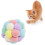 Bunte Elastik-Katzenbälle mit Glöckchen, weicher PVA-Plüsch, 4-7 cm 2