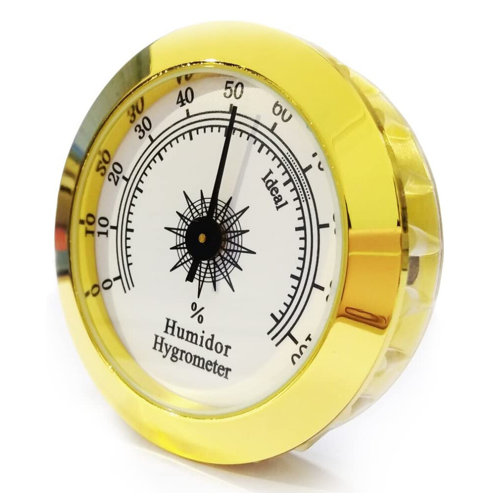 Stylish Metal Hygrometer, Minimal Maintenance For Cigar Humidor With Upgraded Hygrometer Thermometer, Mechanical Design