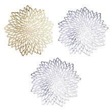 Tischdekoration für Hochzeiten, goldene Platzsets mit passenden Untersetzern, rutschfestes Design mit Aussparungen, leicht zu reinigen, perfekt für