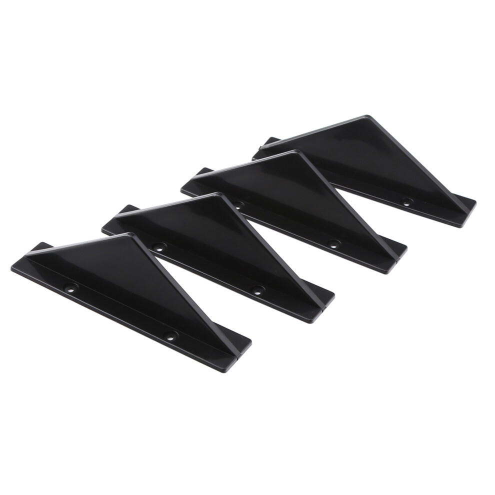 4Pcs Abs Rear Bumper Shark Fin Spoilers, 15Cm Universal Black 7891359856720