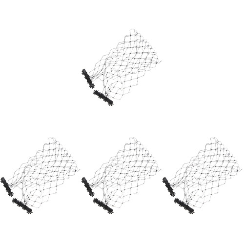 4 Pièces Voile Tulle Noir Pinces Pour Soirée 1