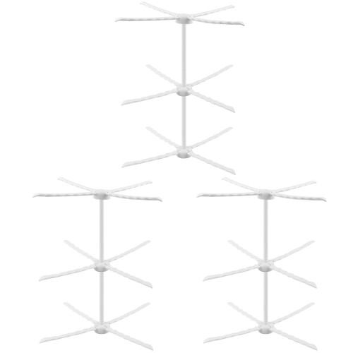3Pièces Étagère De Séchage Fleurs Pâte Multi Bras 3 Couches 1